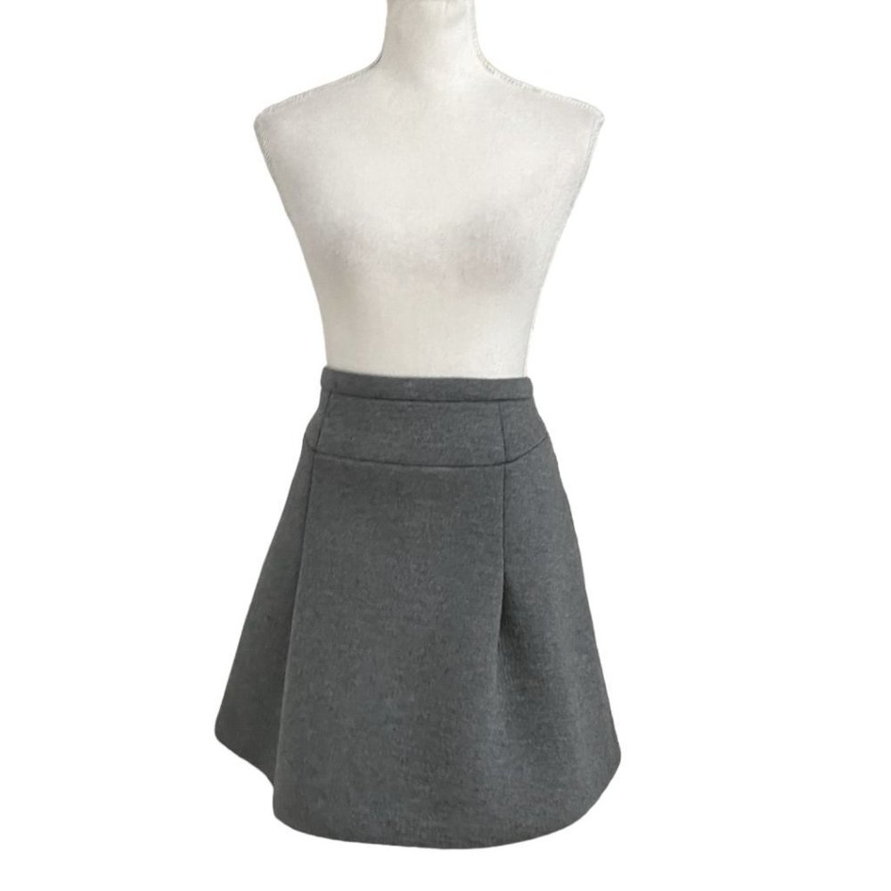PINK TARTAN GREY SCUBA MINI SKATER SKIRT - 10